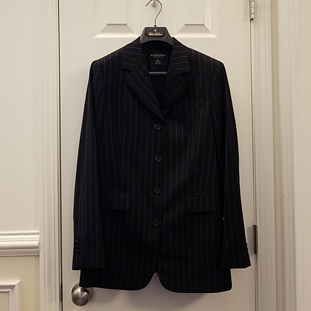 Brooks Brothers Navy Pinstripe 4 Button Jacket